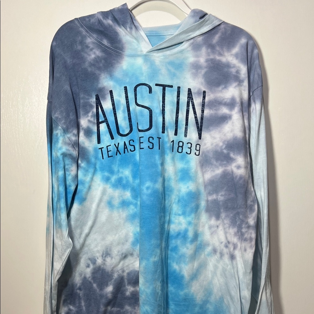 Austin Texas Est 1839 Tie-Dye Hoodie Long Sleeve Tee